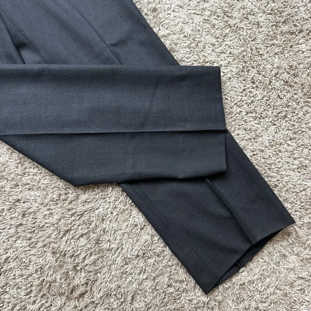 Vintage Calvin Klein Dark Grey Wool Suit Union Made USA Men’s Size 39R / 30x30